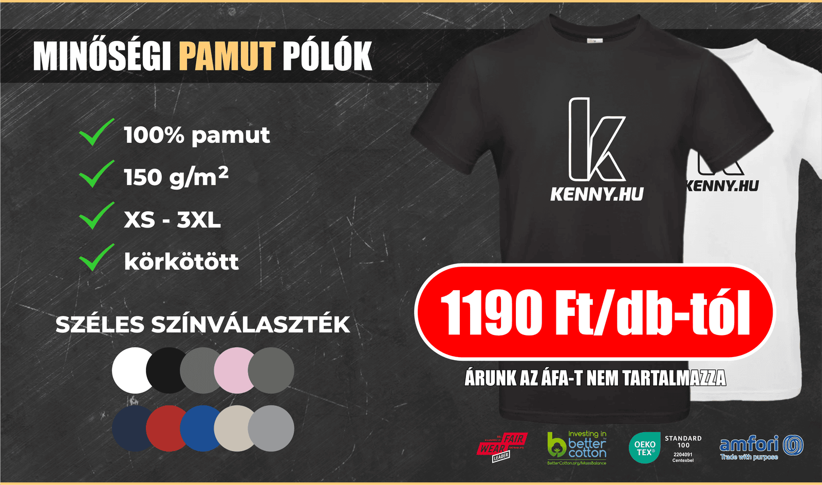 Logózott pamut pólók